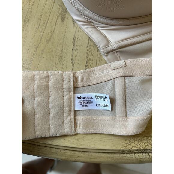 Wacoal Womens 42DD BRA Strapless Full Coverage Beige Special Occasion No Straps - Picture 8 of 9